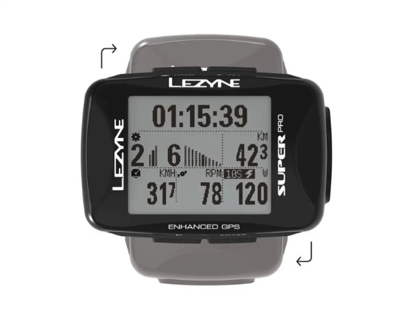 Lezyne Super Pro GPS navigácia čierna