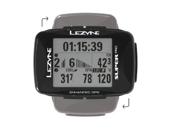 Lezyne Super Pro GPS navigácia čierna