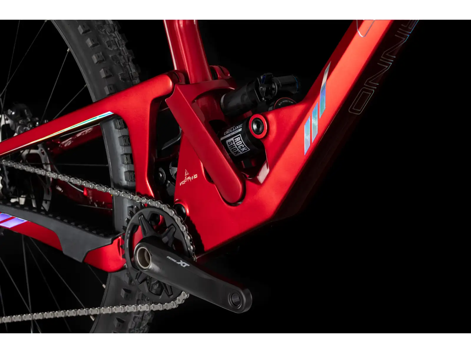4Ever Volcanno Vesuv celoodpružený horský bicykel Flame Red/Hologram