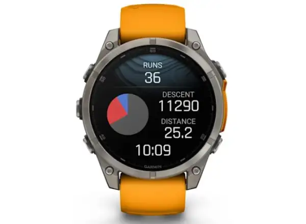 Garmin fenix 8 - 47 mm AMOLED Sapphire inteligentné hodinky Titanium Orange/Graphite