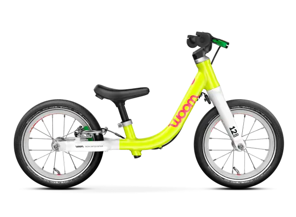 Woom GO 1 detské odrážadlo neon lime