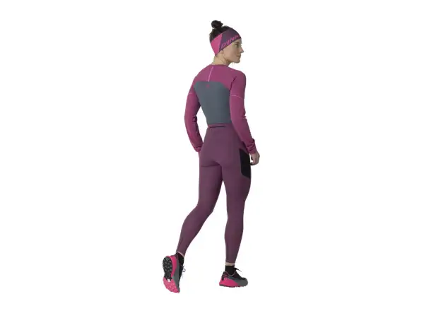 Dynafit Warm Ultra dámske zateplené legíny Amaranth