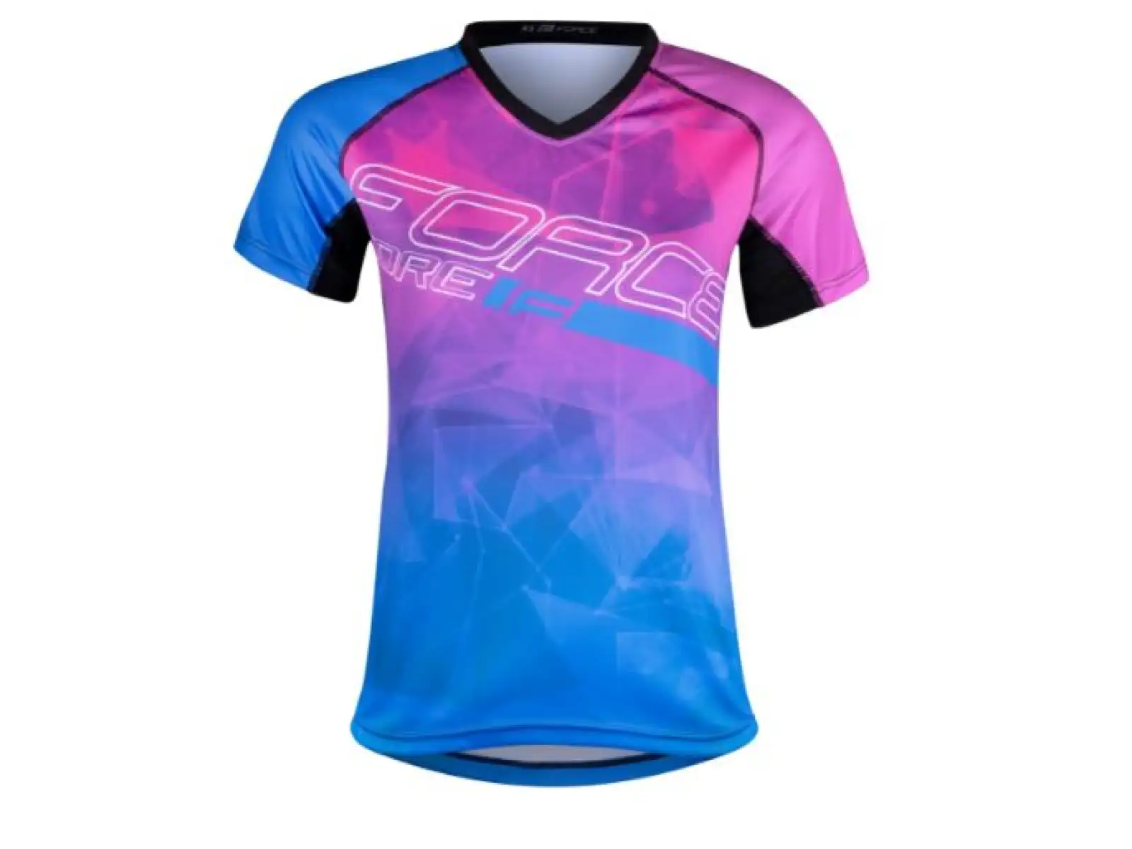 Force Core dámsky MTB dres s krátkym rukávom ružová/modrá