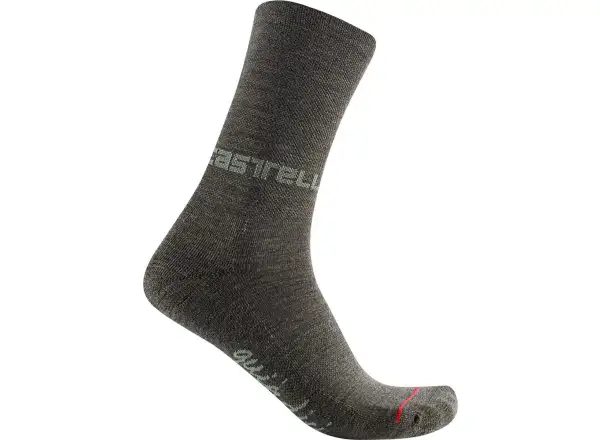 Castelli Quindici Soft Merino 15 dámske vojenské zelené ponožky