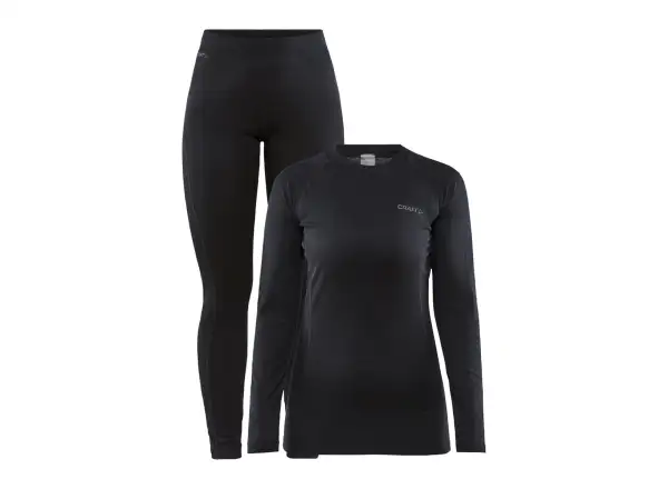 Craft Core Warm Baselayer dámsky set tričko dlhý rukáv+nohavice čierna