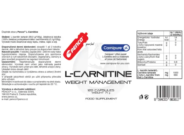 Penco L-Carnitine 120 tbl.