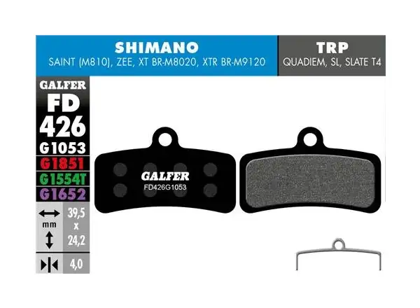 Brzdové doštičky Galfer FD426 Standard G1053 pre Shimano/Tektro/TRP