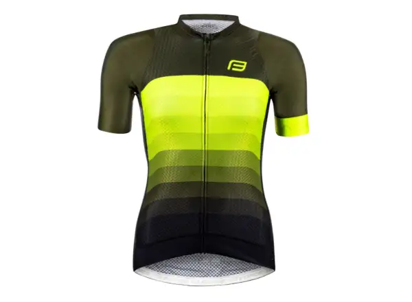 Force Ascent Lady dámsky dres krátky rukáv zelená/fluo