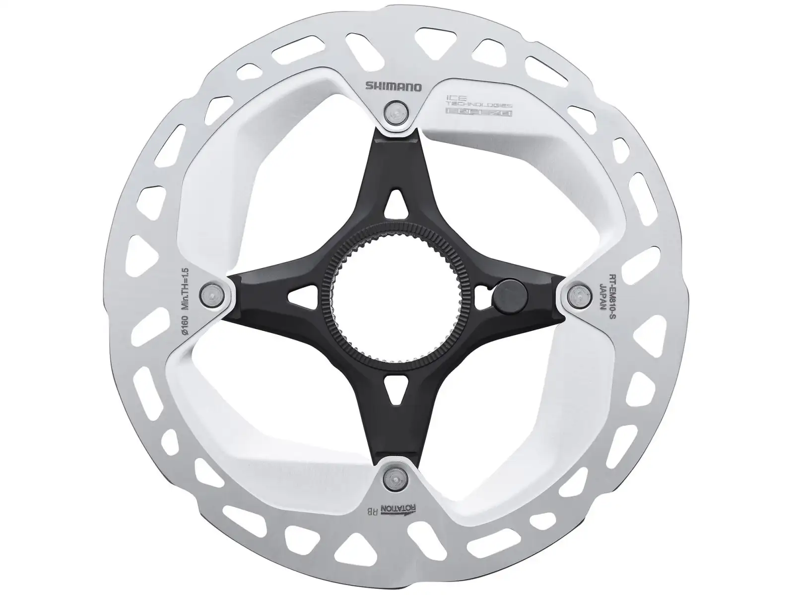 Shimano RT-EM810 brzdový kotúč pre E-Bike 160 mm, center lock, vnútorný lock ring
