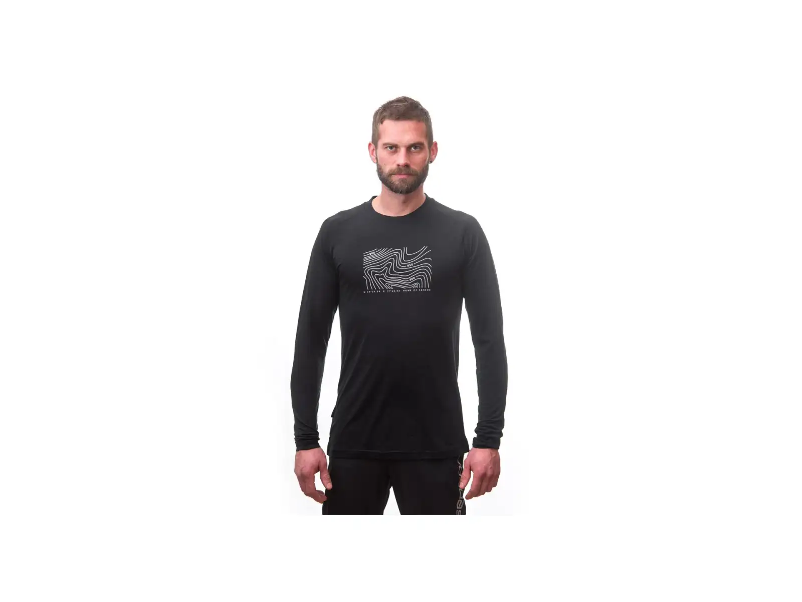 Sensor Merino Air PT Locate pánske tričko dlhý rukáv čierna