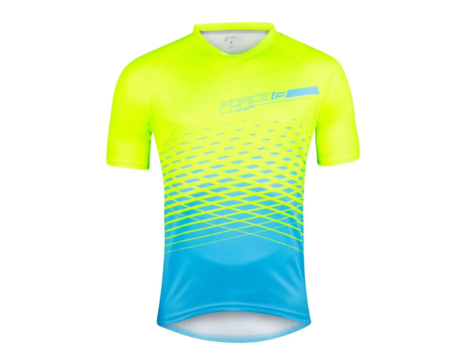 Force Angle MTB pánsky dres krátky rukáv fluo/modrá