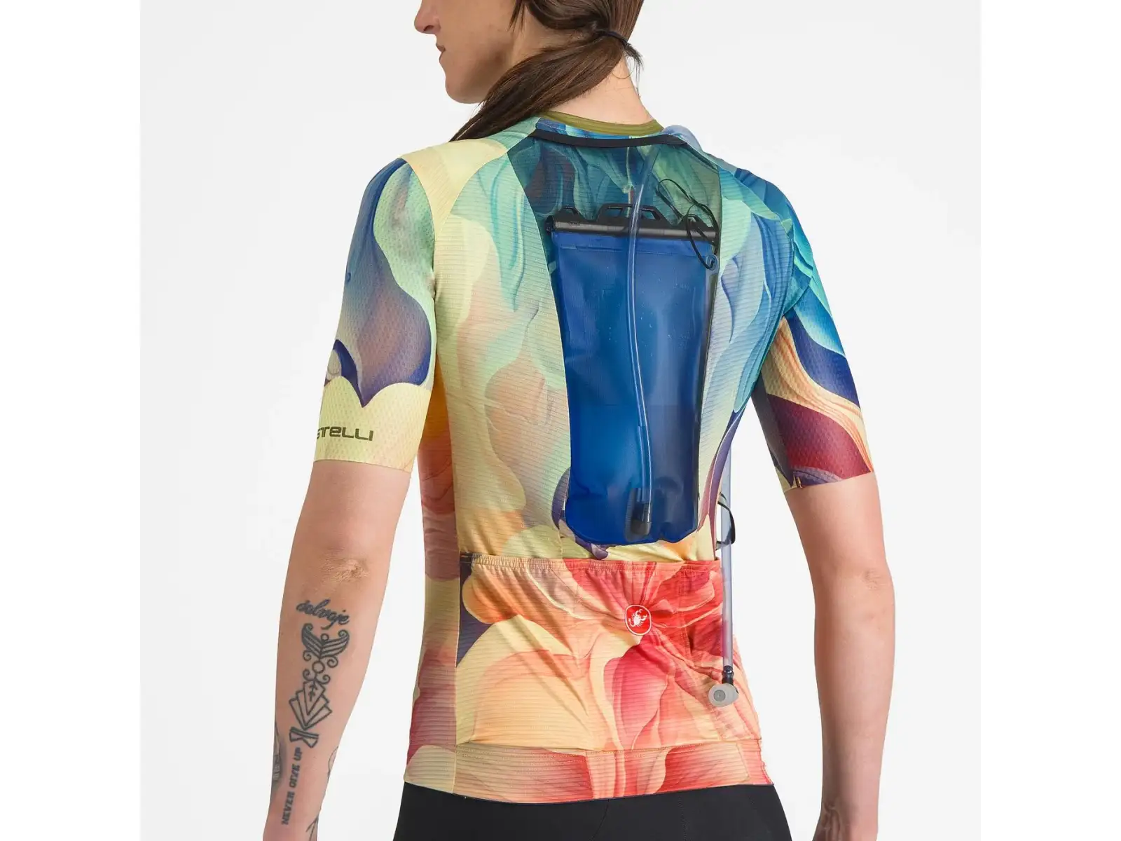 Castelli Unlimited Pro dámsky dres krátky rukáv Multicolor Green