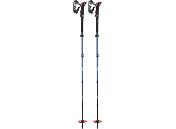 Trekingové palice Leki Sherpa FX Carbon Midnight blue/Dark blue/Bright red veľkosť 110 - 130 cm