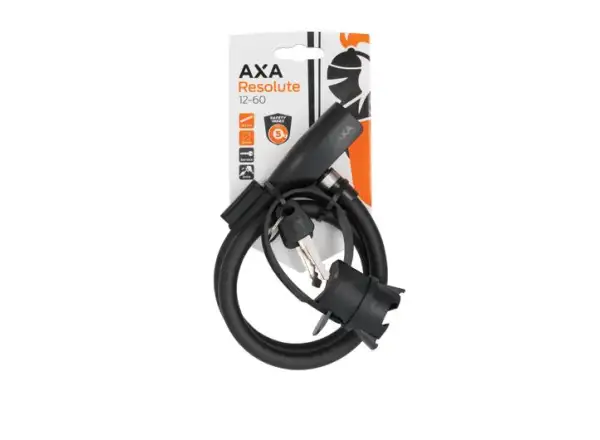 AXA Resolute 60/12 káblový zámok čierna