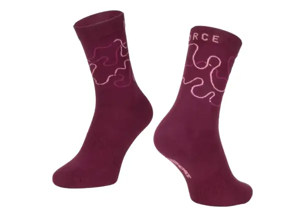 Force Livery cyklistické ponožky fialová
