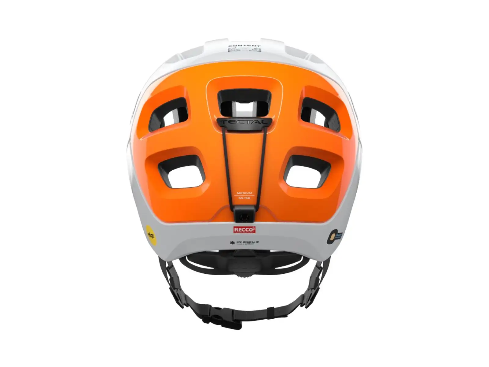 POC Tectal Race MIPS NFC prilba Hydrogen White/Fluorescent Orange AVIP