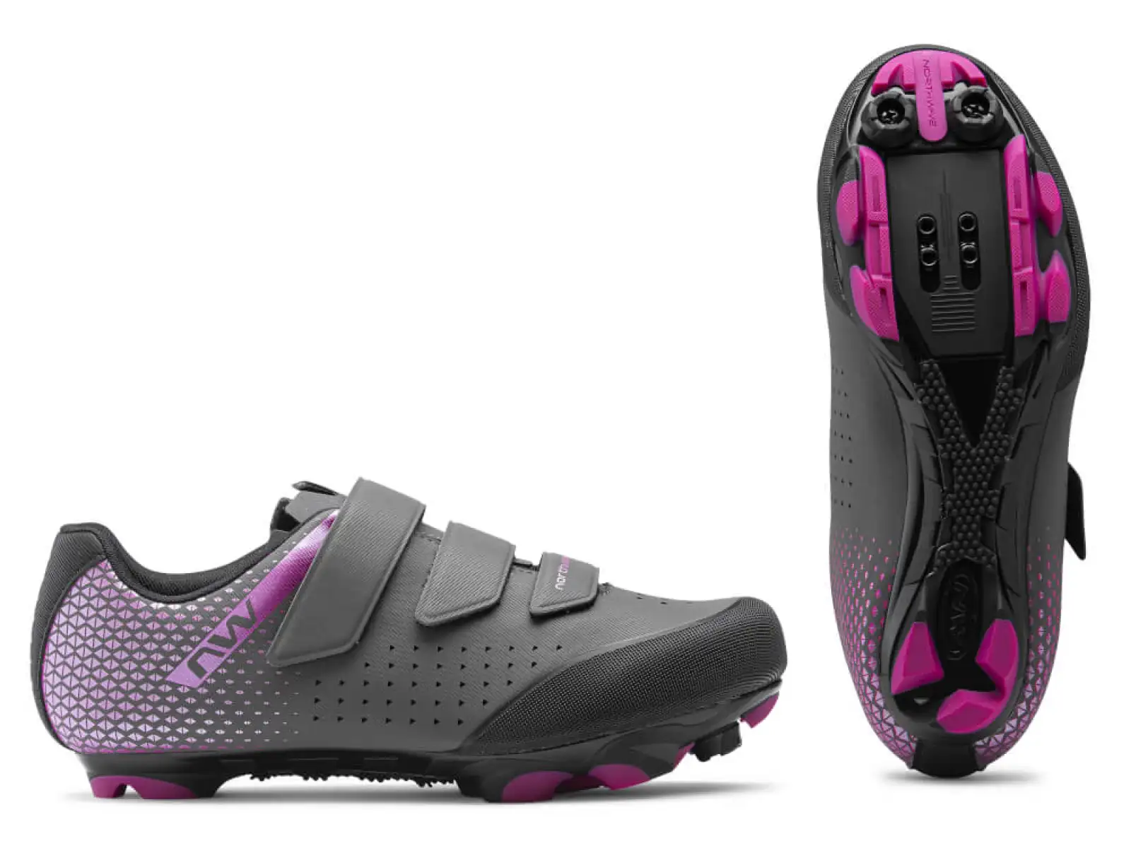 Northwave Origin 2 Dámske MTB tenisky Anthracite/Metal Fuchsia