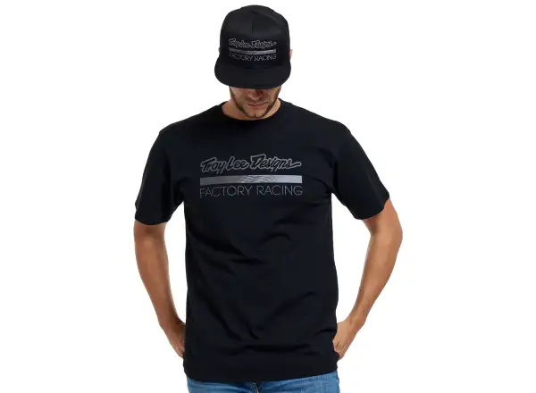 Troy Lee Designs Factory Racing pánske tričko krátky rukáv Black heather/Gray