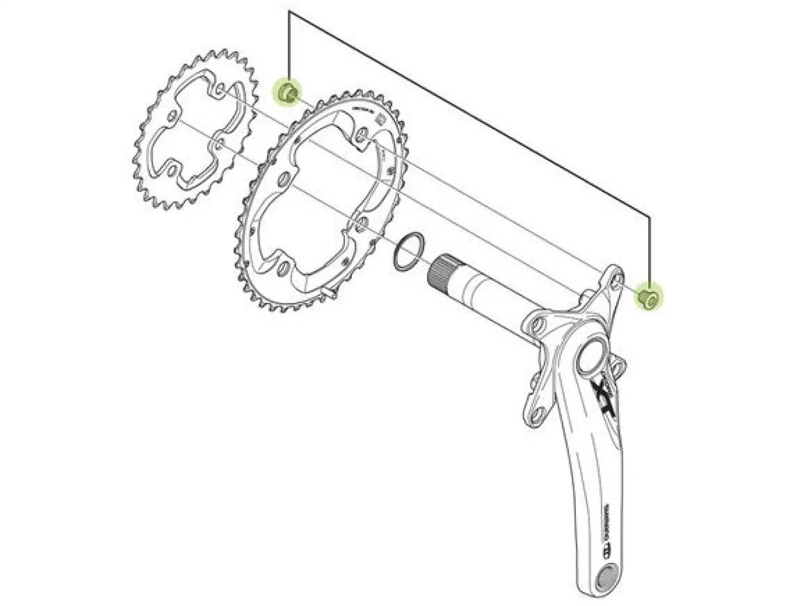 Shimano FC-M785 Y1ML98010 skrutky k prevodníku 4 ks (vonkajšie)