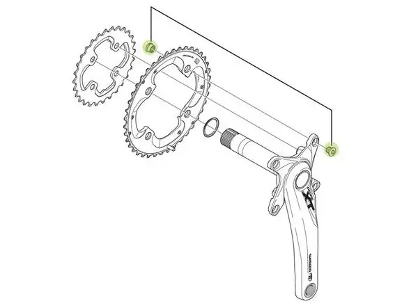 Shimano FC-M785 Y1ML98010 skrutky k prevodníku 4 ks (vonkajšie)