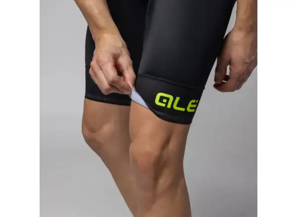 Alé Pragma Corsa 2.0 pánske šortky s vložkou a trakmi Black/Fluo Yellow