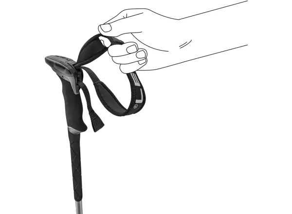 Leki Guide Lite 2 skialpinistické palice Silvergrey-black-white, 110 - 145 cm