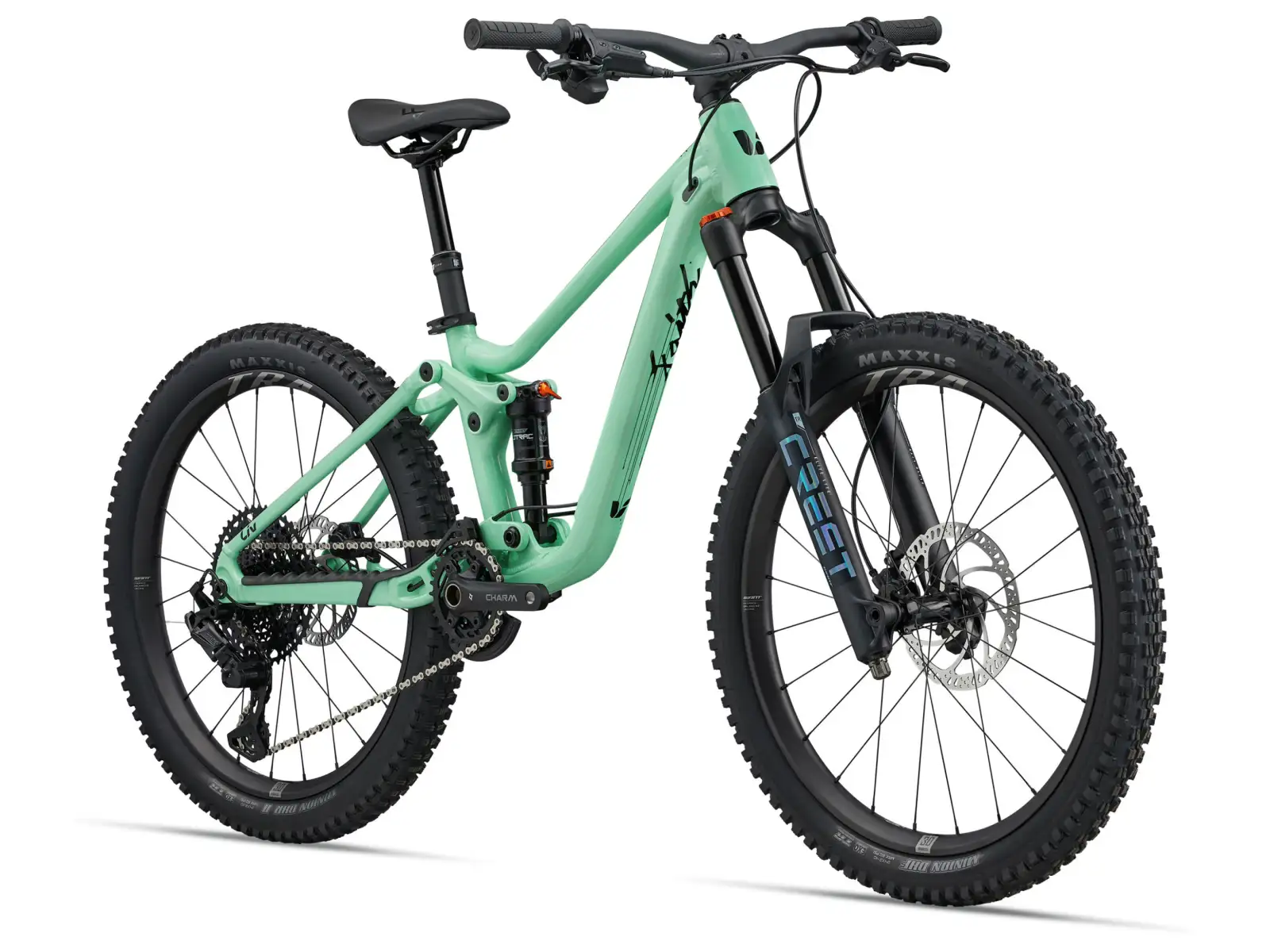 Liv Faith 24 detský celoodpružený bicykel Neo Mint