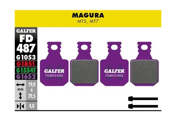 Brzdové doštičky Galfer FD487 E-bike G1652 pre Magura