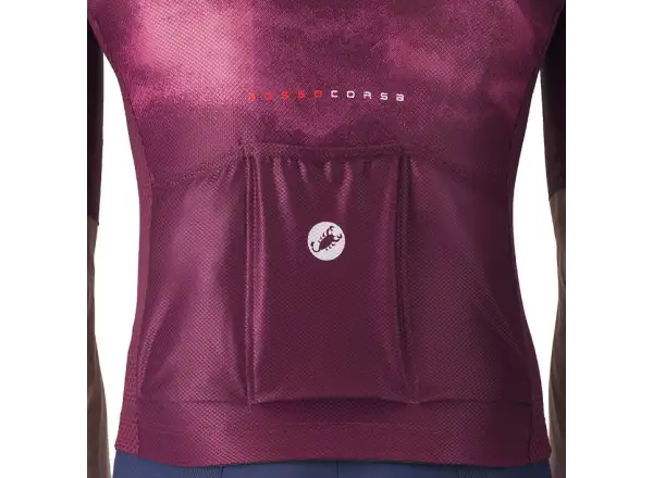Castelli Climber's A/C pánsky dres krátky rukáv Deep Bordeaux/White