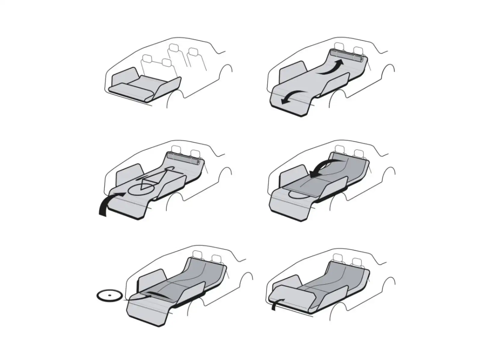 Hiplok Rideshield ochranná podložka 2700 x 1020 mm čierna