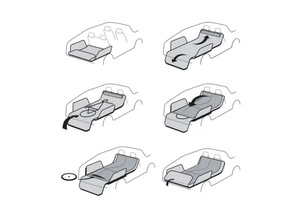 Hiplok Rideshield ochranná podložka 2700 x 1020 mm čierna