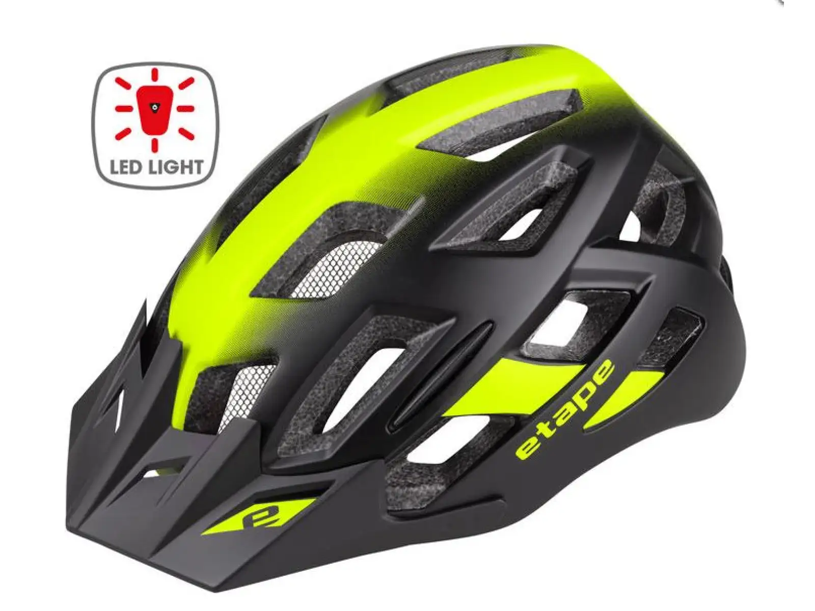 Etape Virt Light cyklistická prilba čierna/žltá fluo mat