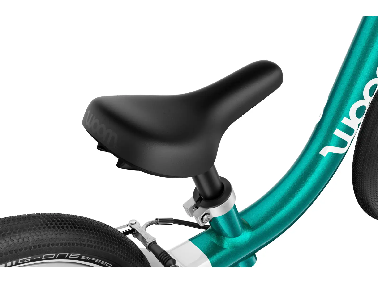 Woom GO 1 Metallic Turquoise 12 detské odrážadlo