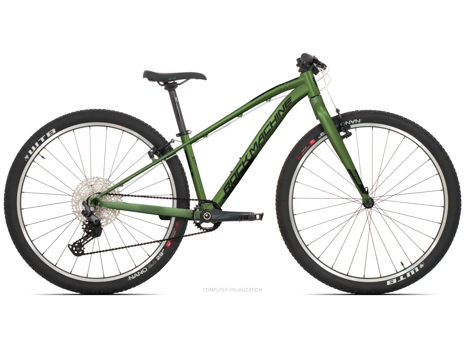 Rock Machine Thunder 29" VB detský bicykel S Gloss Metallic Khaki/Pearl Black