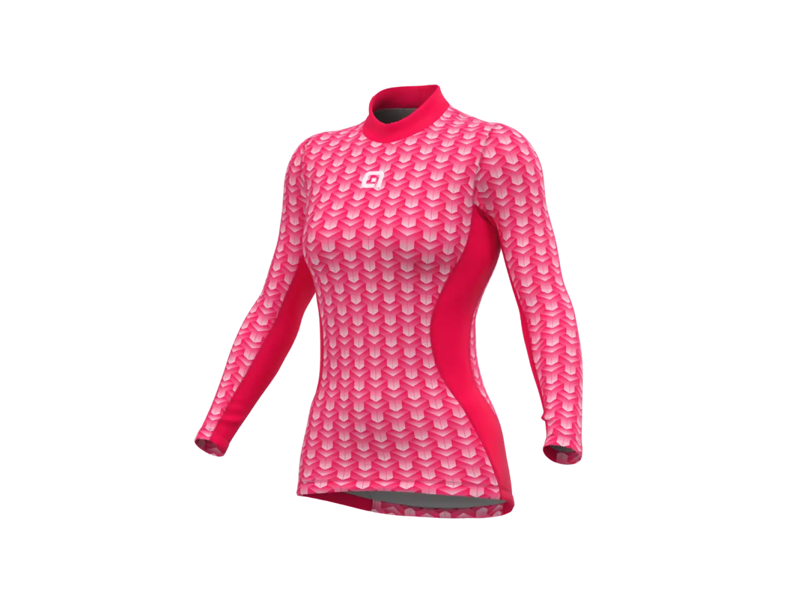 Alé Intimo Cubes dámske funkčné tričko dlhý rukáv strawberry