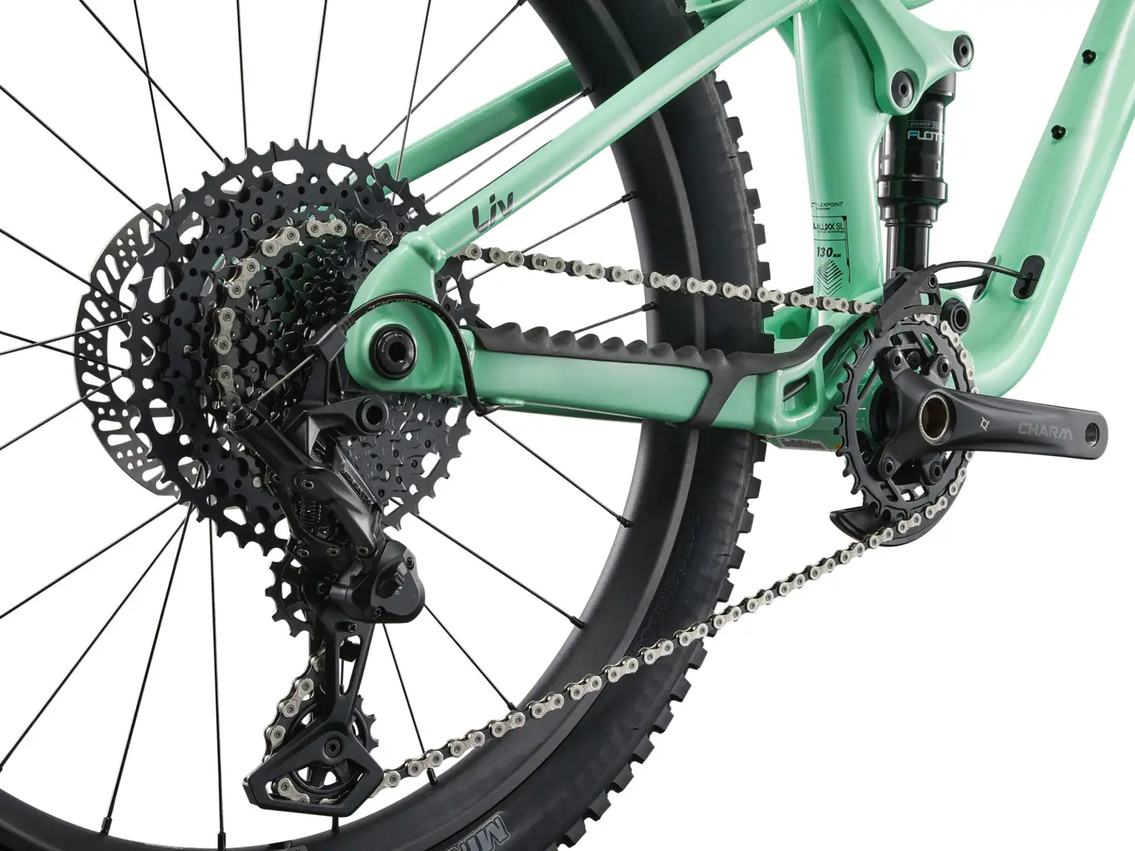 Liv Faith 24 detský celoodpružený bicykel Neo Mint