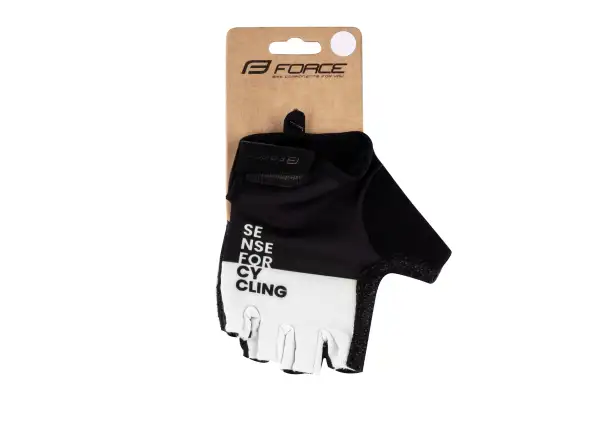 Force Fine krátke rukavice čierna/biela