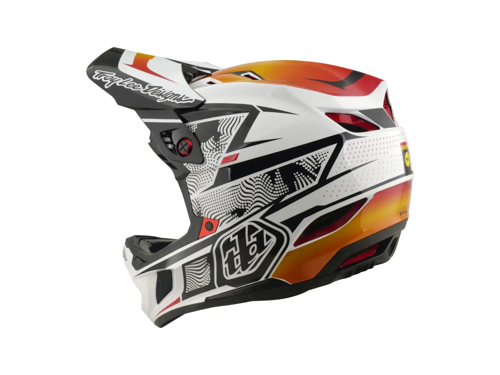 Troy Lee Designs D4 Composite MIPS prilba Lined up White
