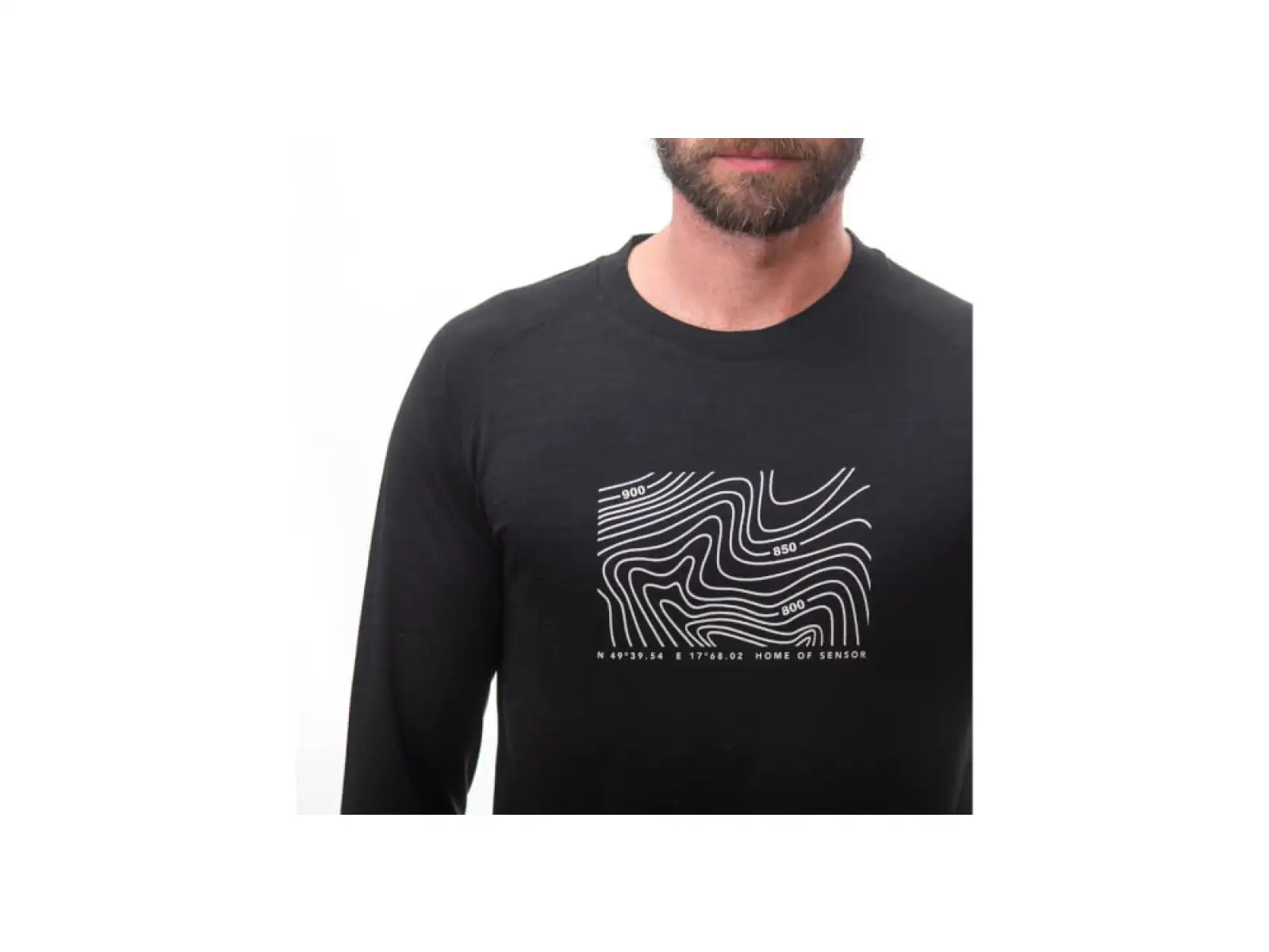 Sensor Merino Air PT Locate pánske tričko dlhý rukáv čierna