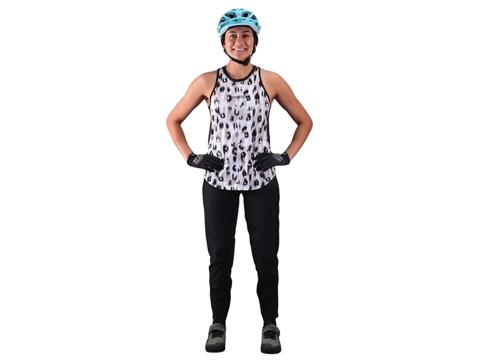 Troy Lee Designs Luxe Dámske tričko bez rukávov Wild Cat white