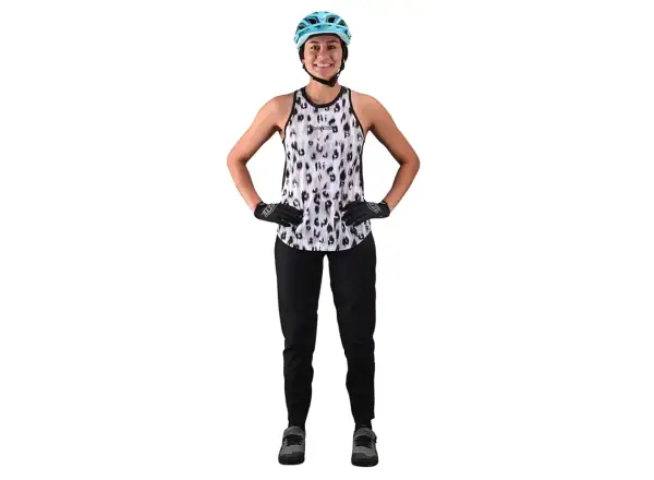 Troy Lee Designs Luxe Dámske tričko bez rukávov Wild Cat white