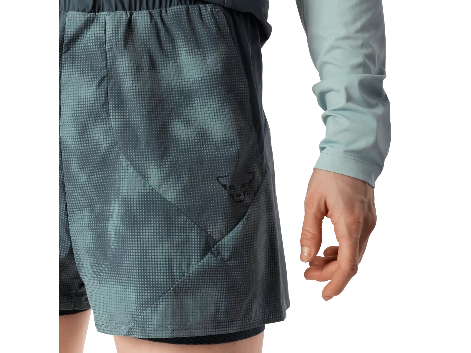 Dynafit Trail Reflective 2v1 dámske bežecké kraťasy Cinder