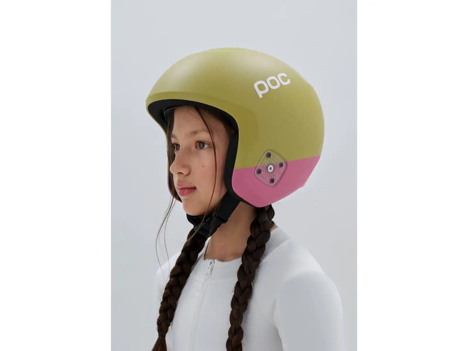 POC Skull Dura Jr lyžiarska prilba Olivine Green Matt/Thulite Pink Matt