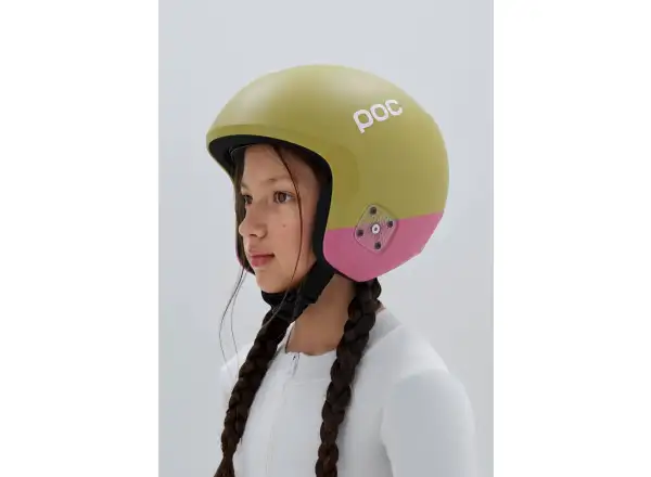 POC Skull Dura Jr lyžiarska prilba Olivine Green Matt/Thulite Pink Matt