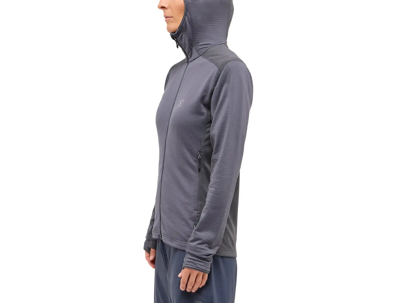 Haglöfs L.I.M Mid Multi Hood dámska mikina s kapucňou tmavosivá