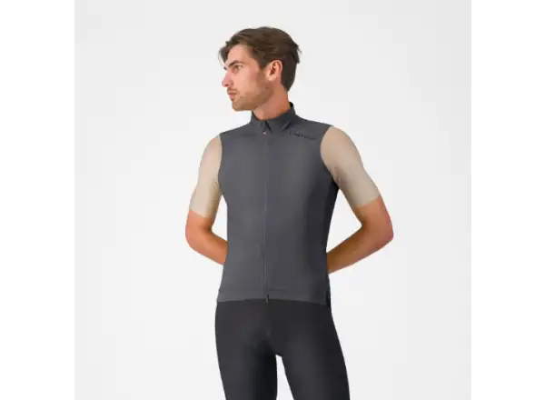 Castelli Espresso 2 pánska vesta Smoky Gray