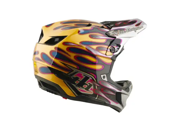 Troy Lee Designs D4 Carbon MIPS prilba Overspray Gold/Black