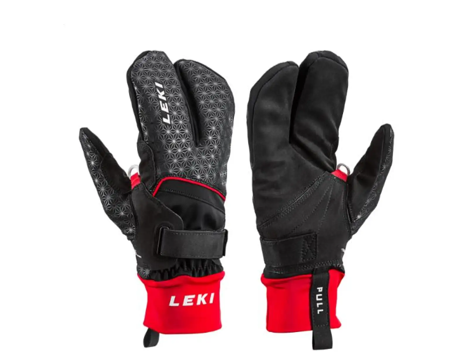 Leki Nordic Circuit Shark Lobster bežecké rukavice black/red