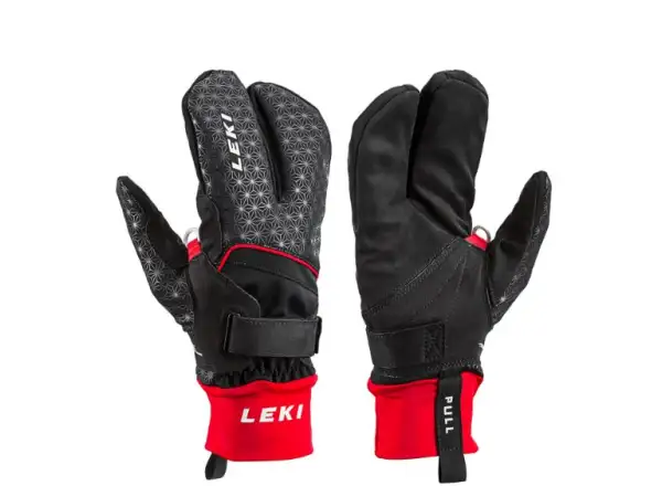 Leki Nordic Circuit Shark Lobster bežecké rukavice black/red