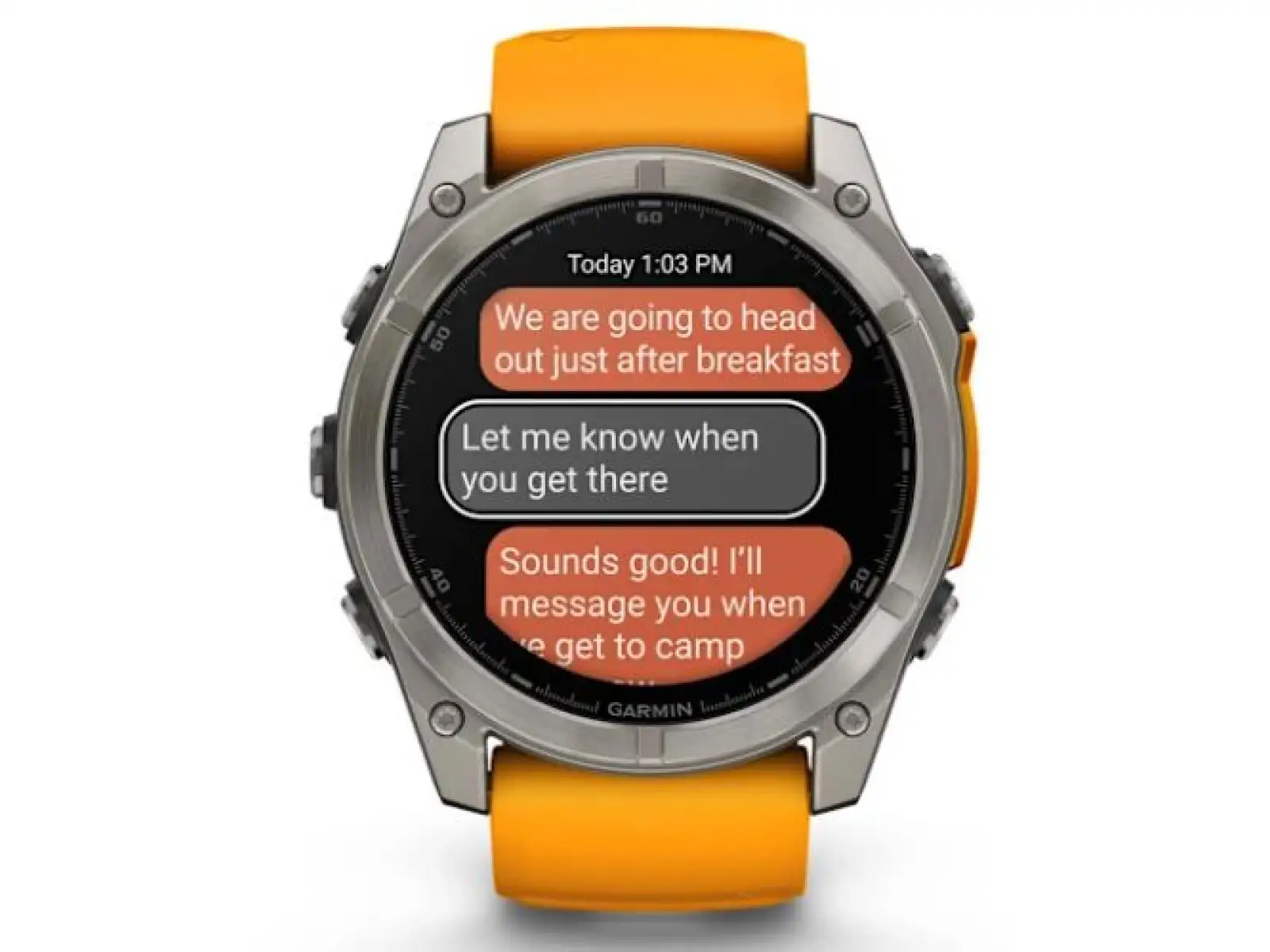 Garmin fenix 8 - 51 mm AMOLED Sapphire inteligentné hodinky Titanium Orange/Graphite